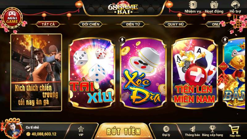 68 Game Bài – Cổng Game Cá Cược Uy Tín Top 1 2 Đa dạng sản phẩm giải trí tại 68 Game Bài